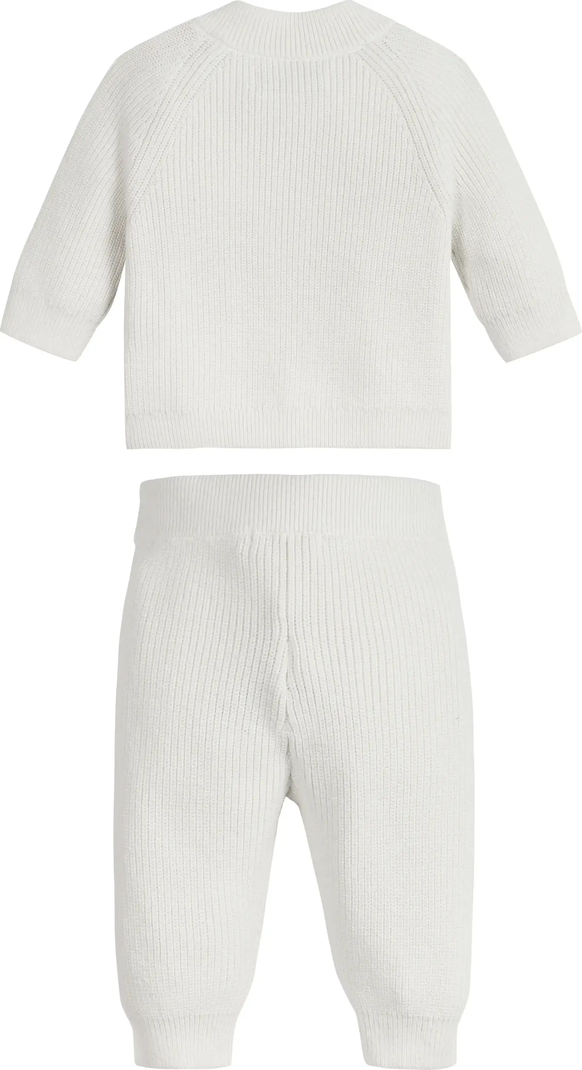 Calvin Klein KNIT CARDIGAN JOGGER Bebek Krem Eşofman Takımı