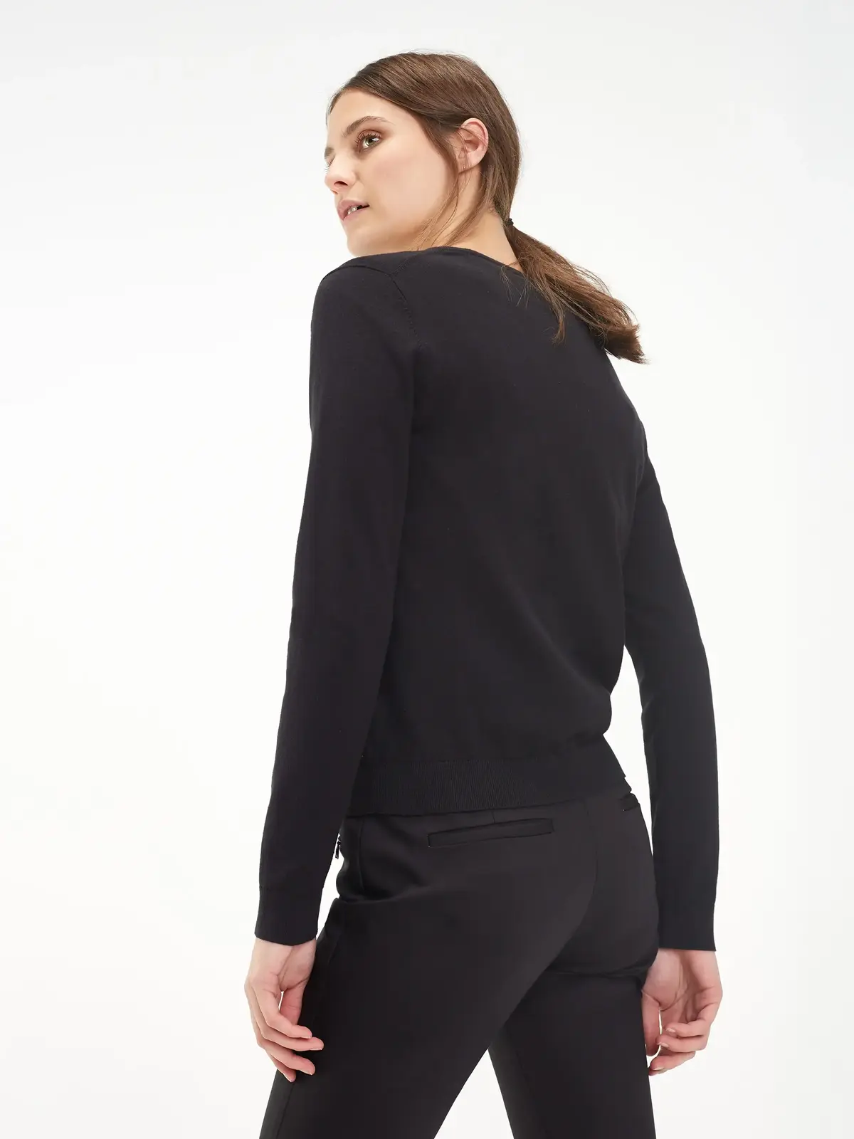 Tommy Hilfiger HERITAGE BUTTON-UP C Kadın Gri Kazak