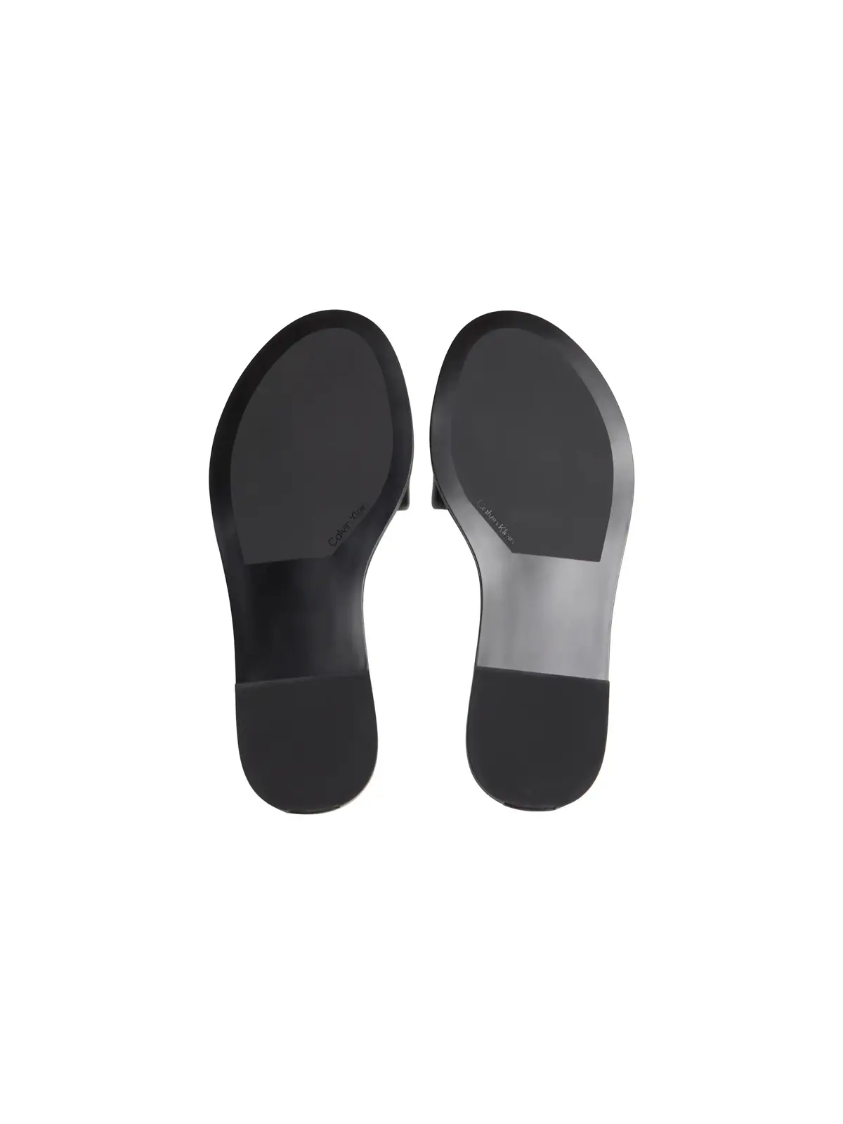 Calvin Klein ROUND FLAT SNDL LTH Siyah Kadın Deri Terlik