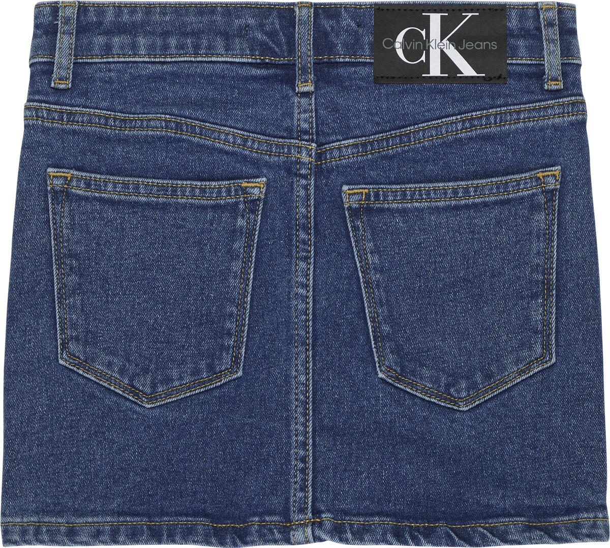Calvin Klein DENIM SKIRT MID BLUE Kadın Mavi Etek