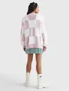 Tommy Hilfiger TJW OVRSZD CHECKER C Kadın Pembe Kazak