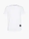 Calvin Klein BADGE TURN UP SLEEVE Erkek Beyaz T-Shirt