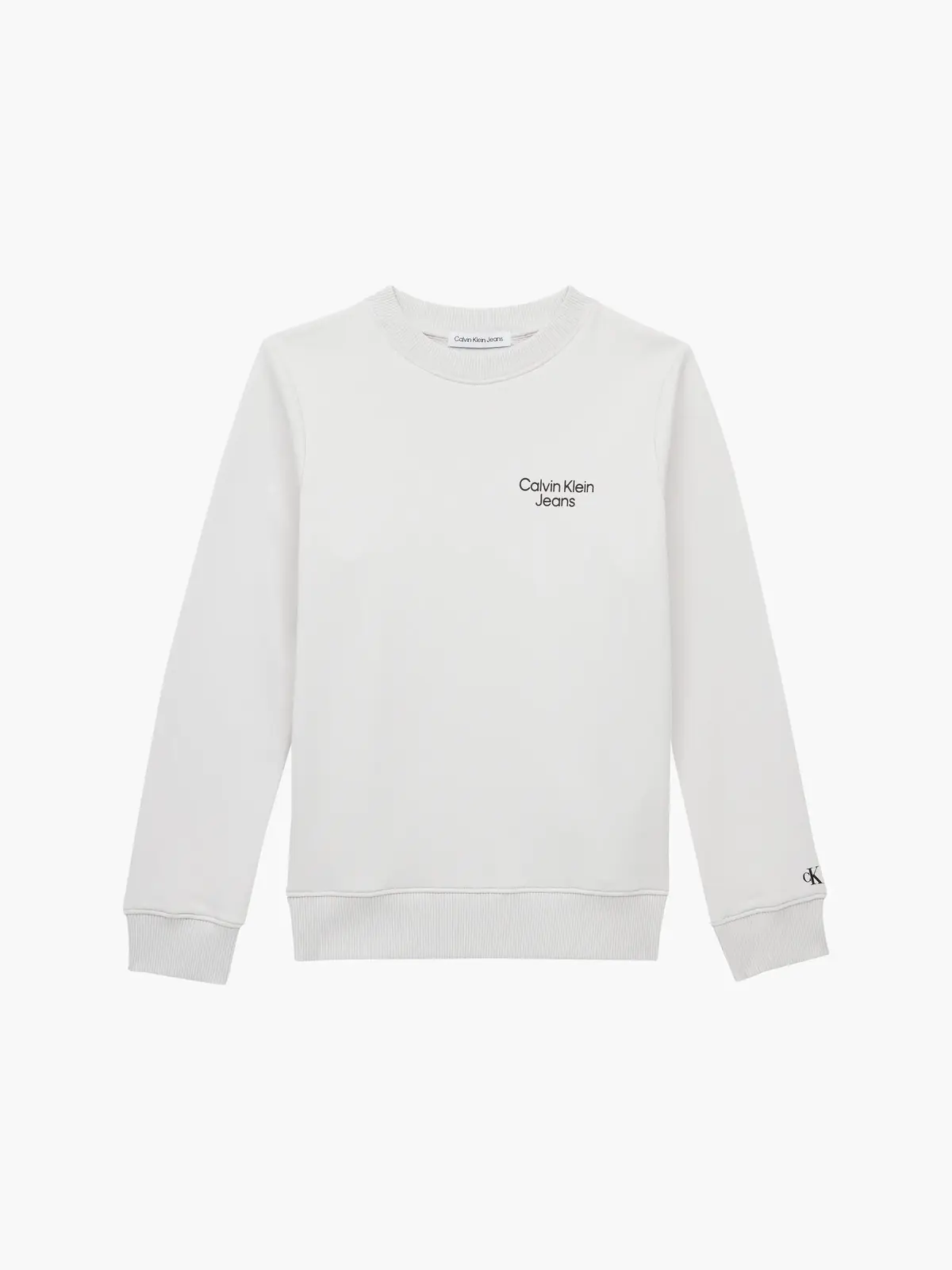 Calvin Klein CKJ STACK LOGO SWEAT Erkek Gri Sweatshirt