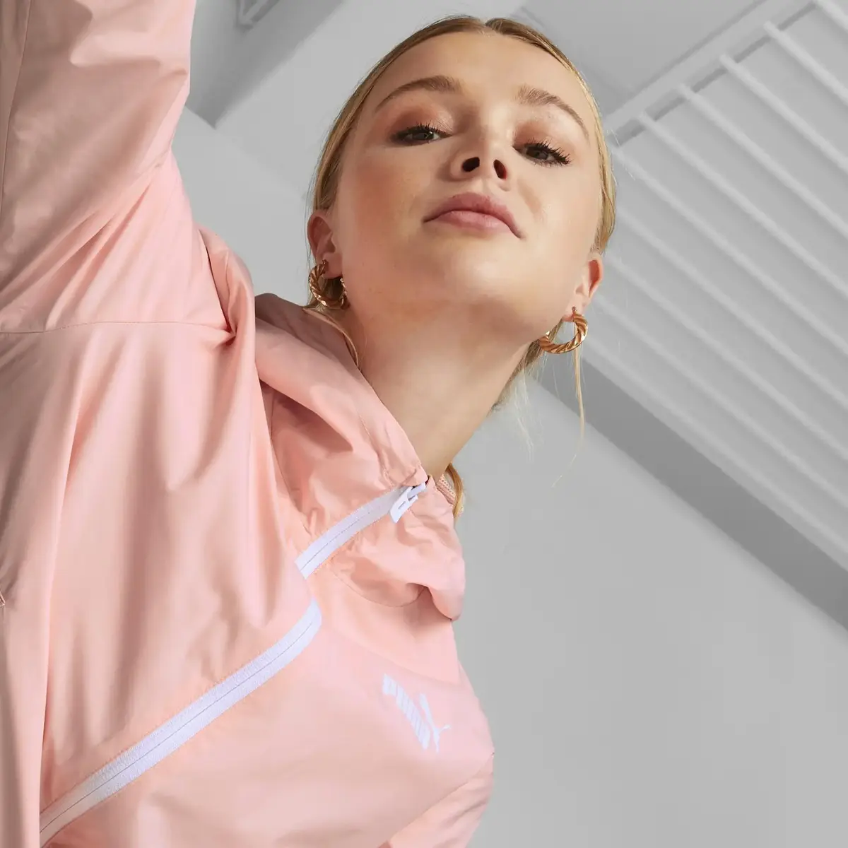 ESS Solid Windbreaker Kadın Pembe Rüzgarlık