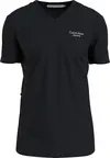 Calvin Klein STACKED LOGO V-NECK Erkek Siyah T-Shirt
