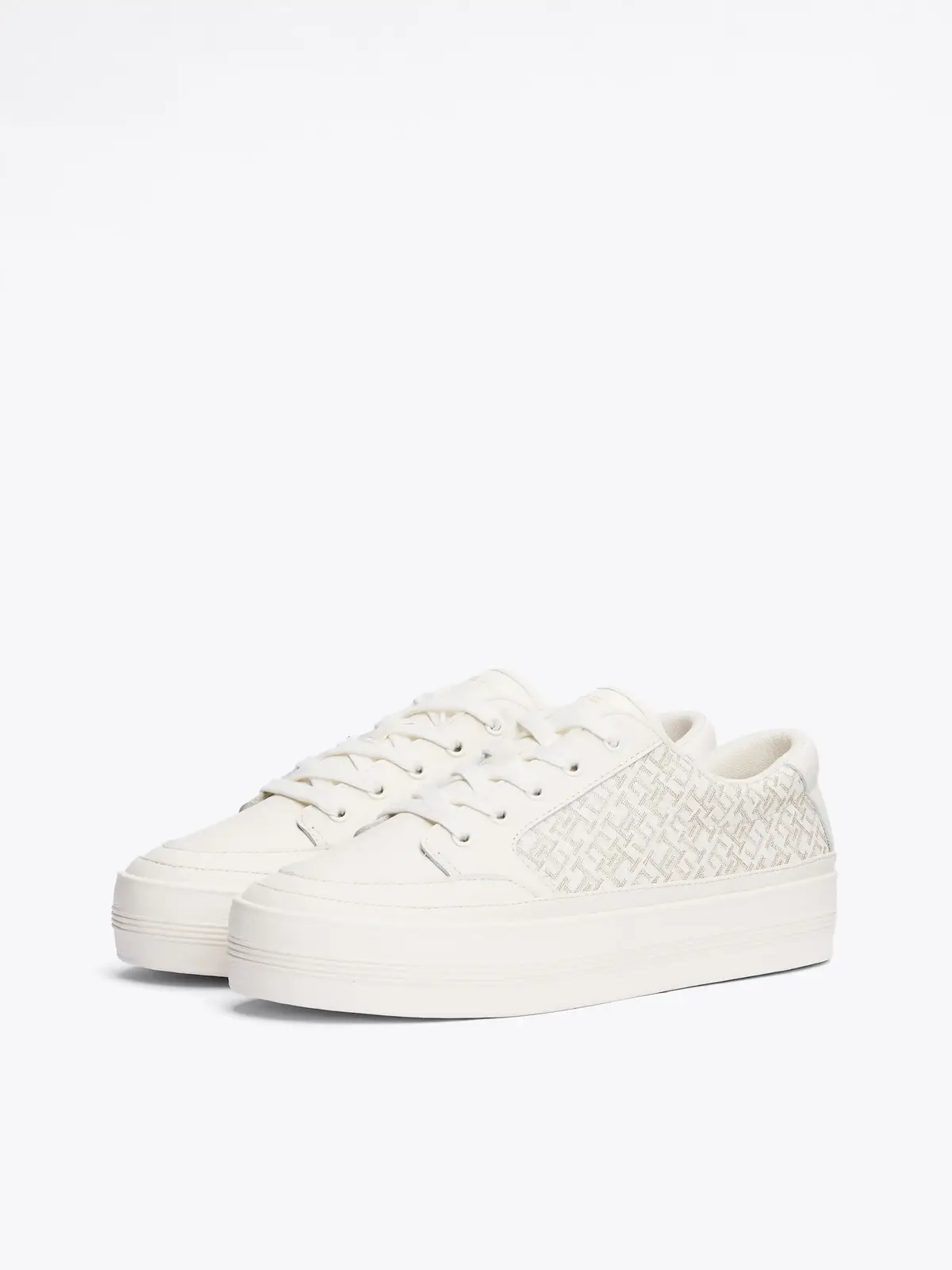 Tommy Hilfiger VULC LEATHER SNEAKER, Z00 Krem Kadın Spor Ayakkabı & Sneaker