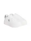 Calvin Klein BOLD FLATF LOW LACE, 01W Beyaz Kadın Spor Ayakkabı & Sneaker