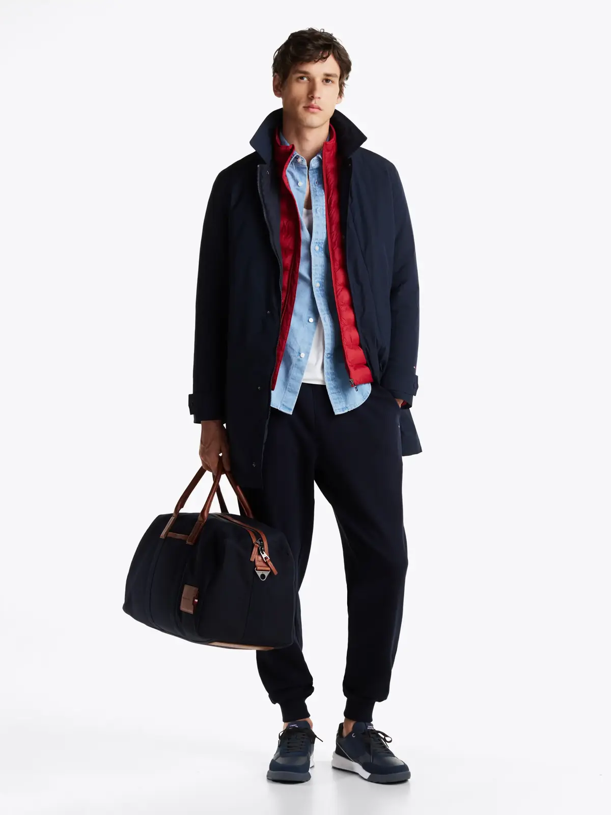 Tommy Hilfiger RETRO RUNNER MIX RWB, DW5 Siyah Erkek Spor Ayakkabı & Sneaker