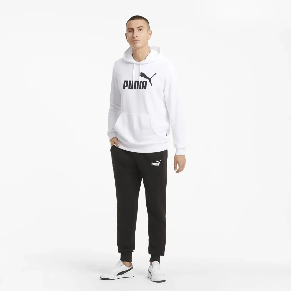 Puma ESS Big Logo Hoodie TR Beyaz Erkek Hoodie