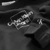 Calvin Klein METALLIC BOX LOGO SW Kadın Siyah Sweatshirt