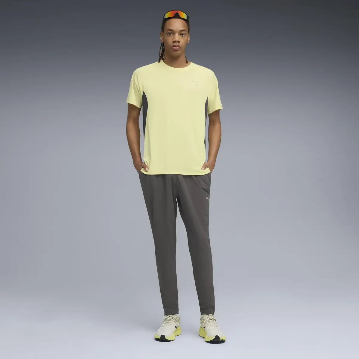 Puma RUN VELOCITY TAPERED PANT Gri Erkek Eşofman Altı
