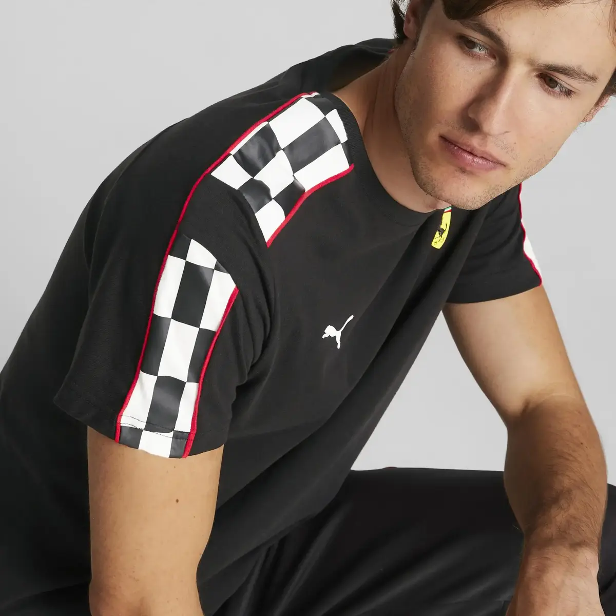 Puma Ferrari Race Mt7 Tee Siyah Erkek T-Shirt