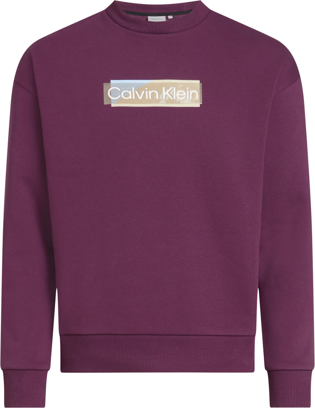 Calvin Klein LAYERED GEL LOGO SWE Erkek Pembe Sweatshirt