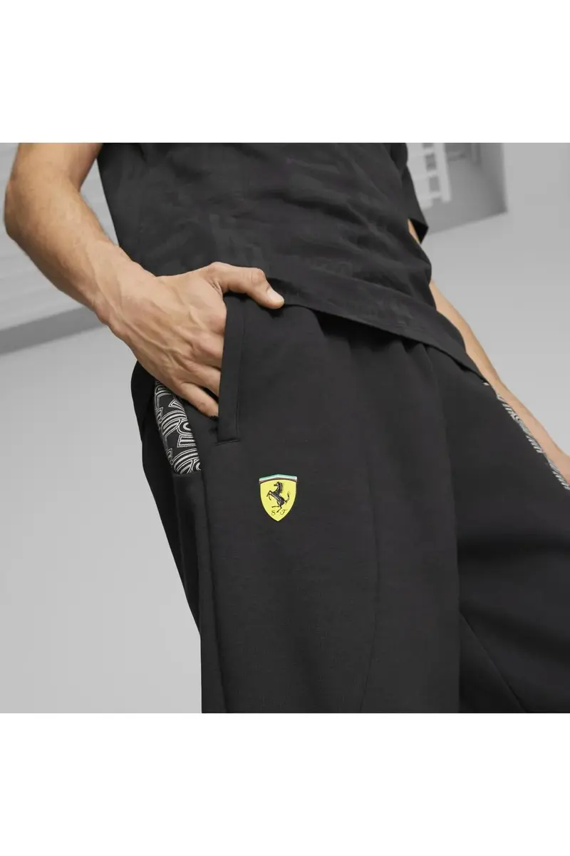 Puma Ferrari Race AOP Sweat Pants Siyah Erkek Eşofman Altı