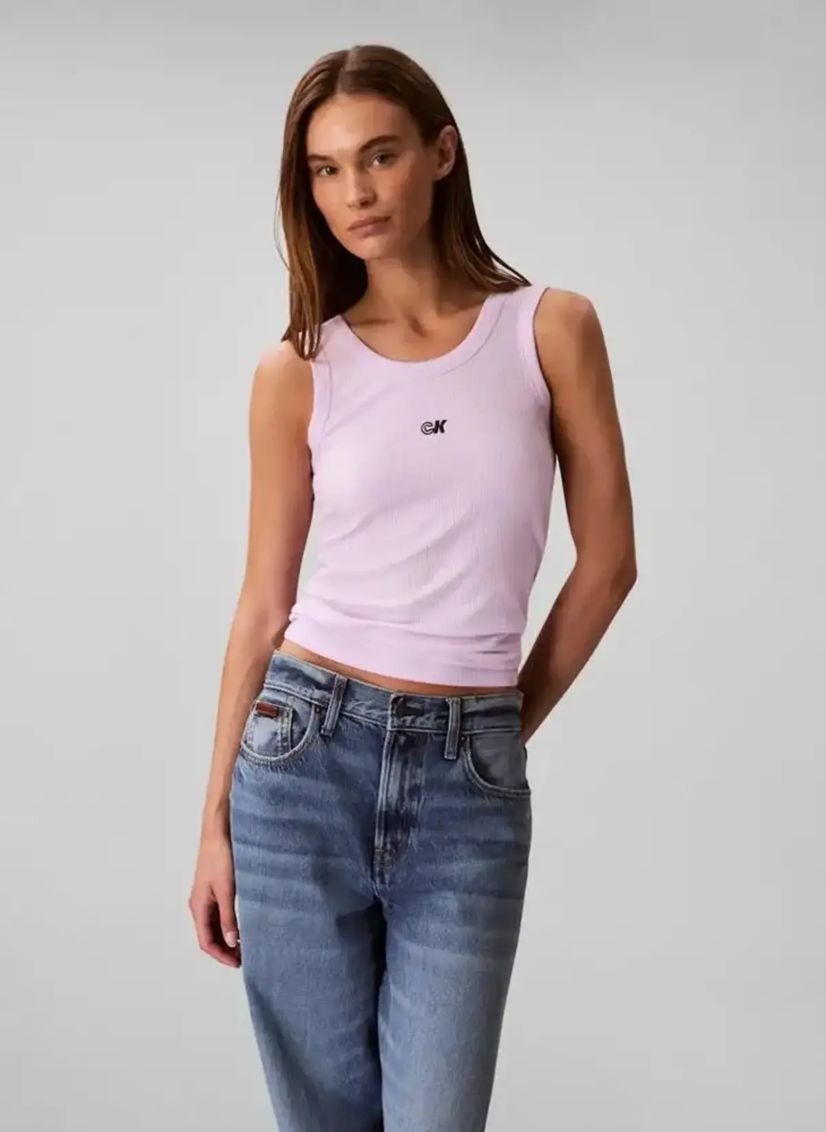 Calvin Klein A- Modal Rib Tank (essential) Mor Kadın Tişört