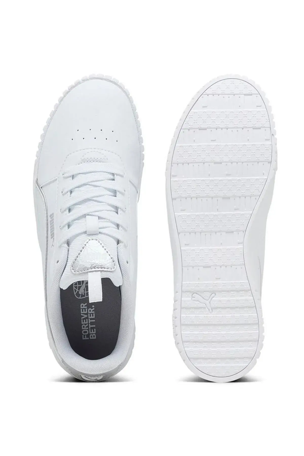 Puma Carina 2.0 Pop Up Metallics Beyaz Kadın Günlük Spor Ayakkabı