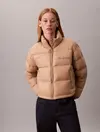 Calvin Klein GRAPHIC LOGO PUFFER, PAI Krem Kadın Şişme Mont