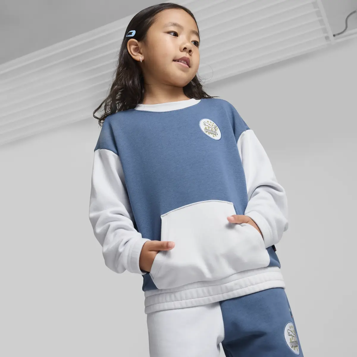 Puma CLASSICS FC Crew Mavi Erkek Sweatshirt