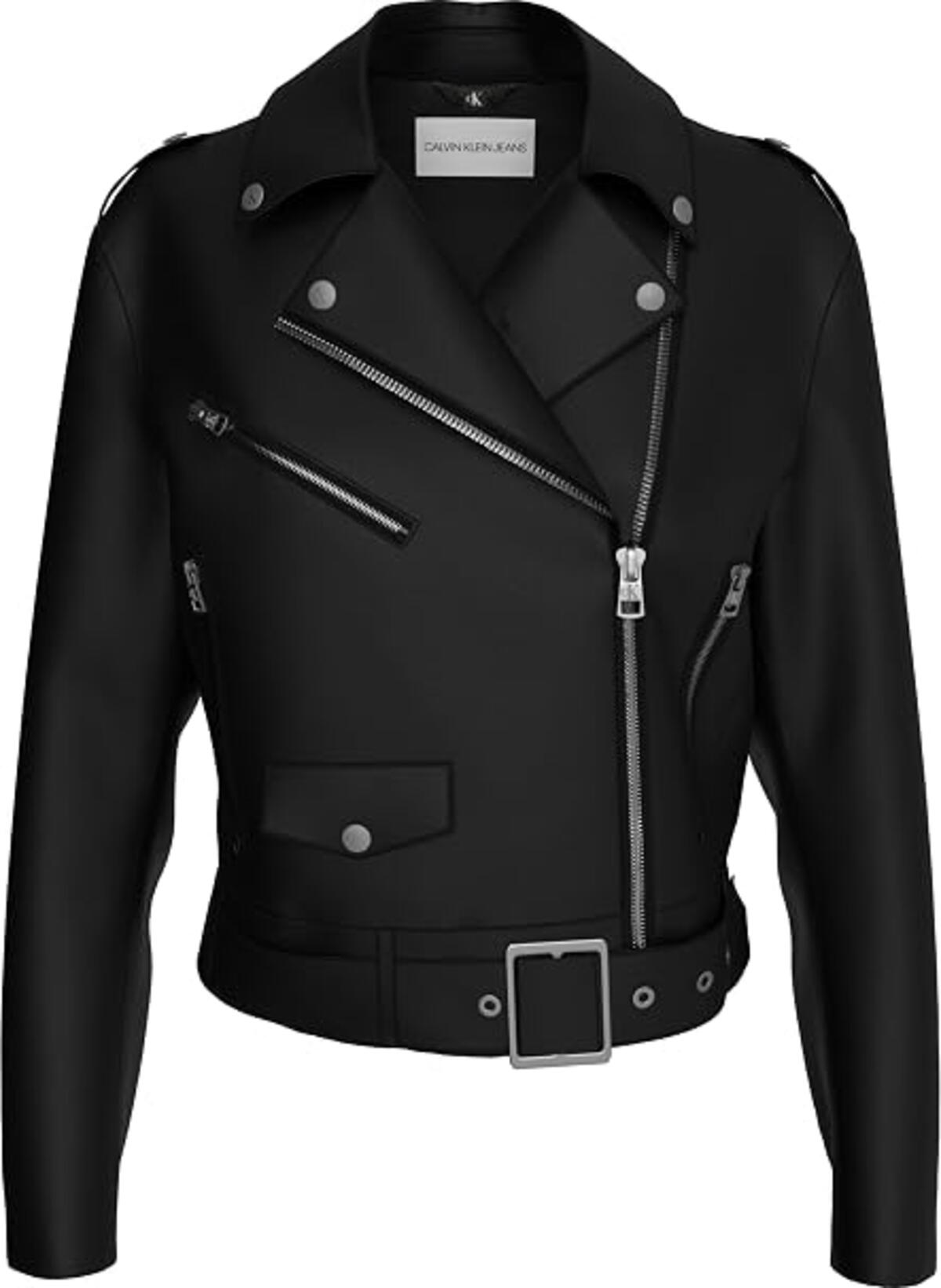 Calvin Klein CLASSIC FAUX LEATHER, BEH Siyah Kadın Deri Ceket