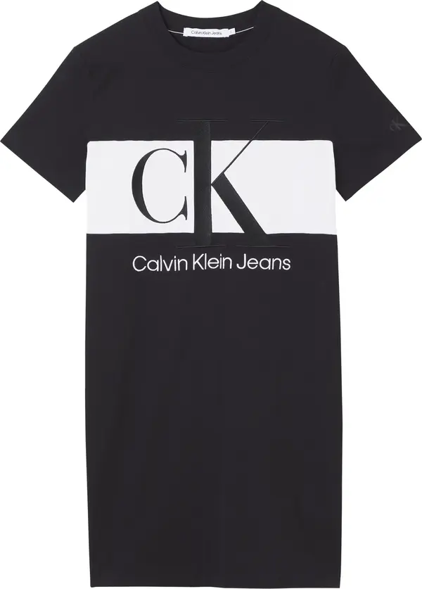 Calvin Klein BLOCKING T-SHIRT DRE Kadın Siyah T-Shirt