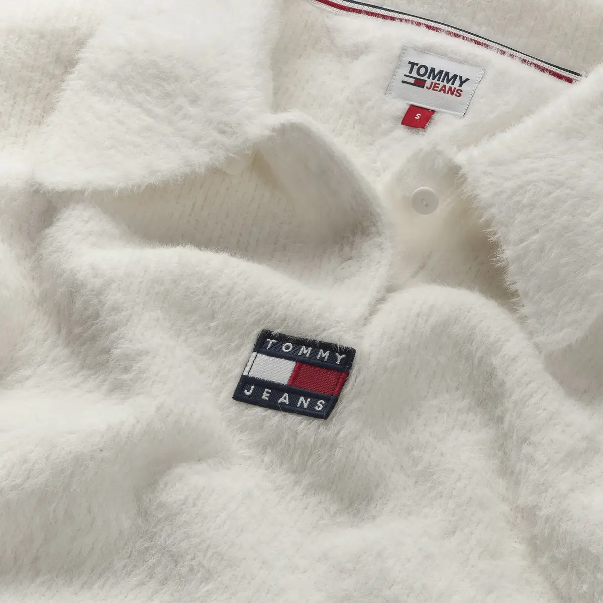 Tommy Hilfiger TJW BXY CROP FURRY P Kadın Krem Kazak