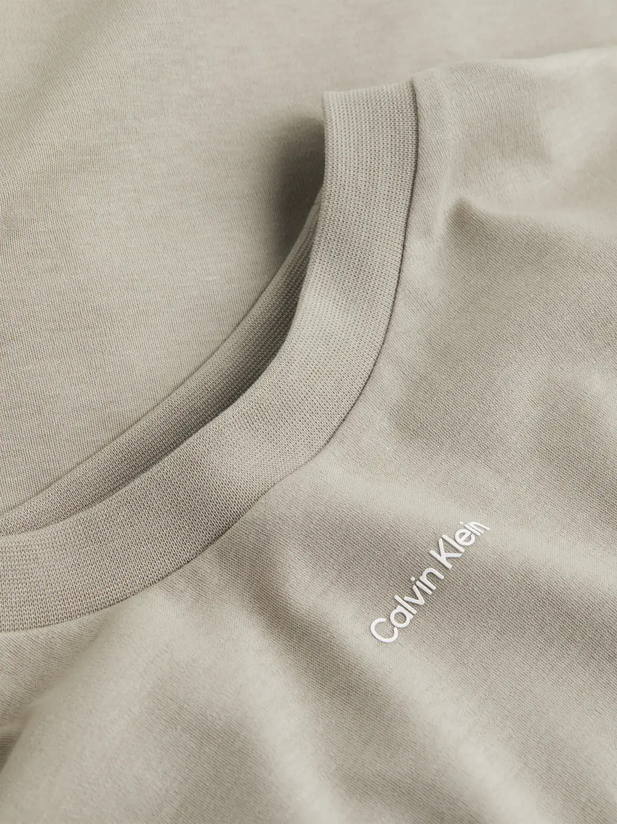 Calvin Klein NANO LOGO INTERLOCK, RAJ Bej Erkek T-Shirt & Polo