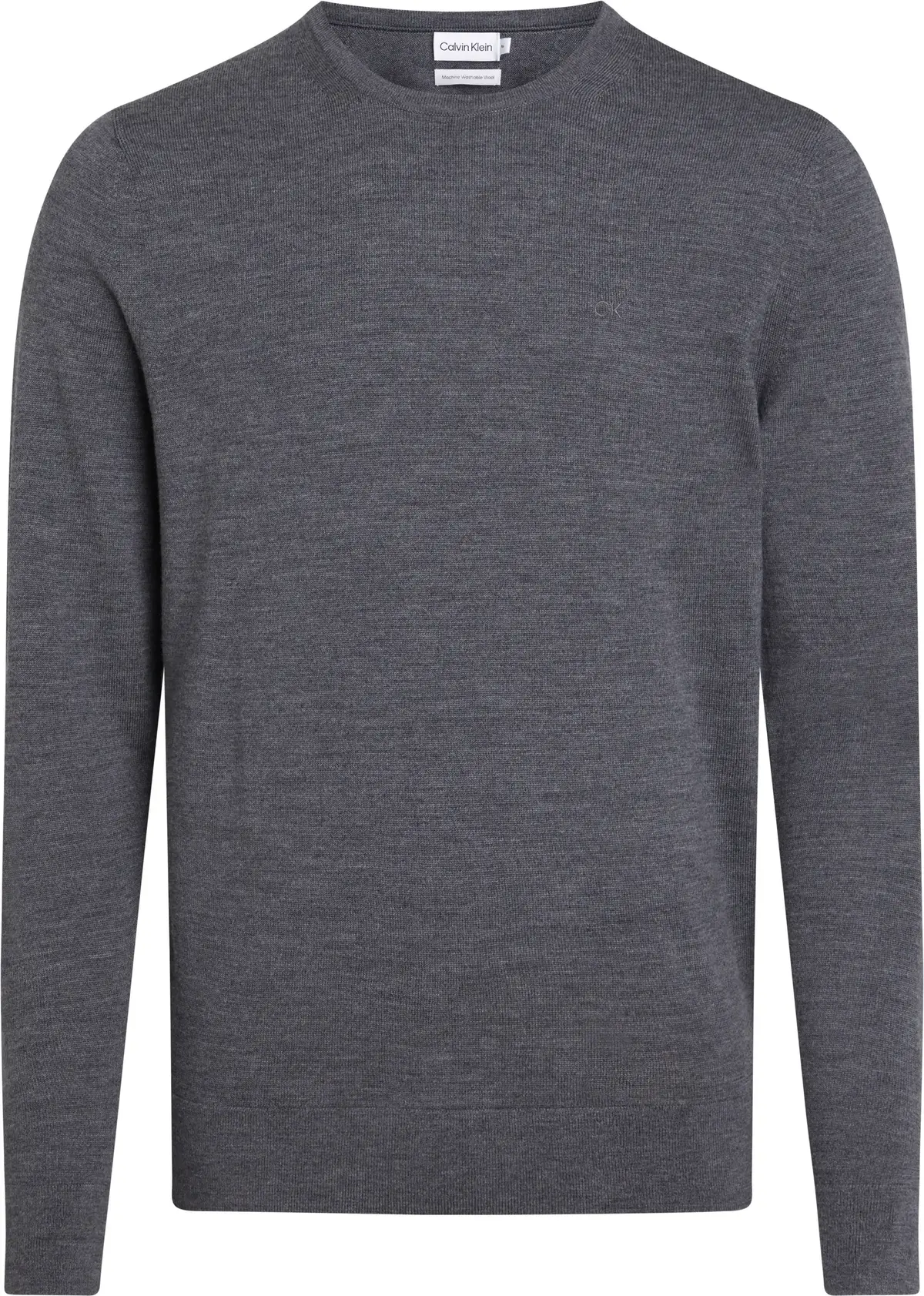 Calvin Klein MERINO RWS CREW NECK Erkek Gri Kazak