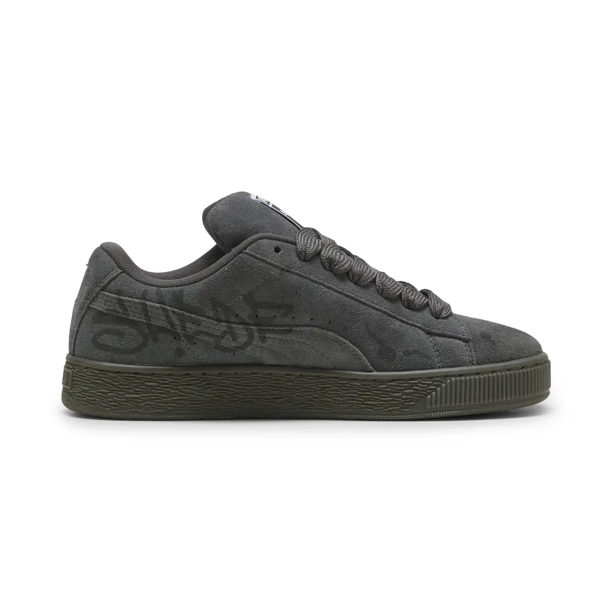 Puma Suede XL Splatters Gri Kadın Günlük Spor Ayakkabı