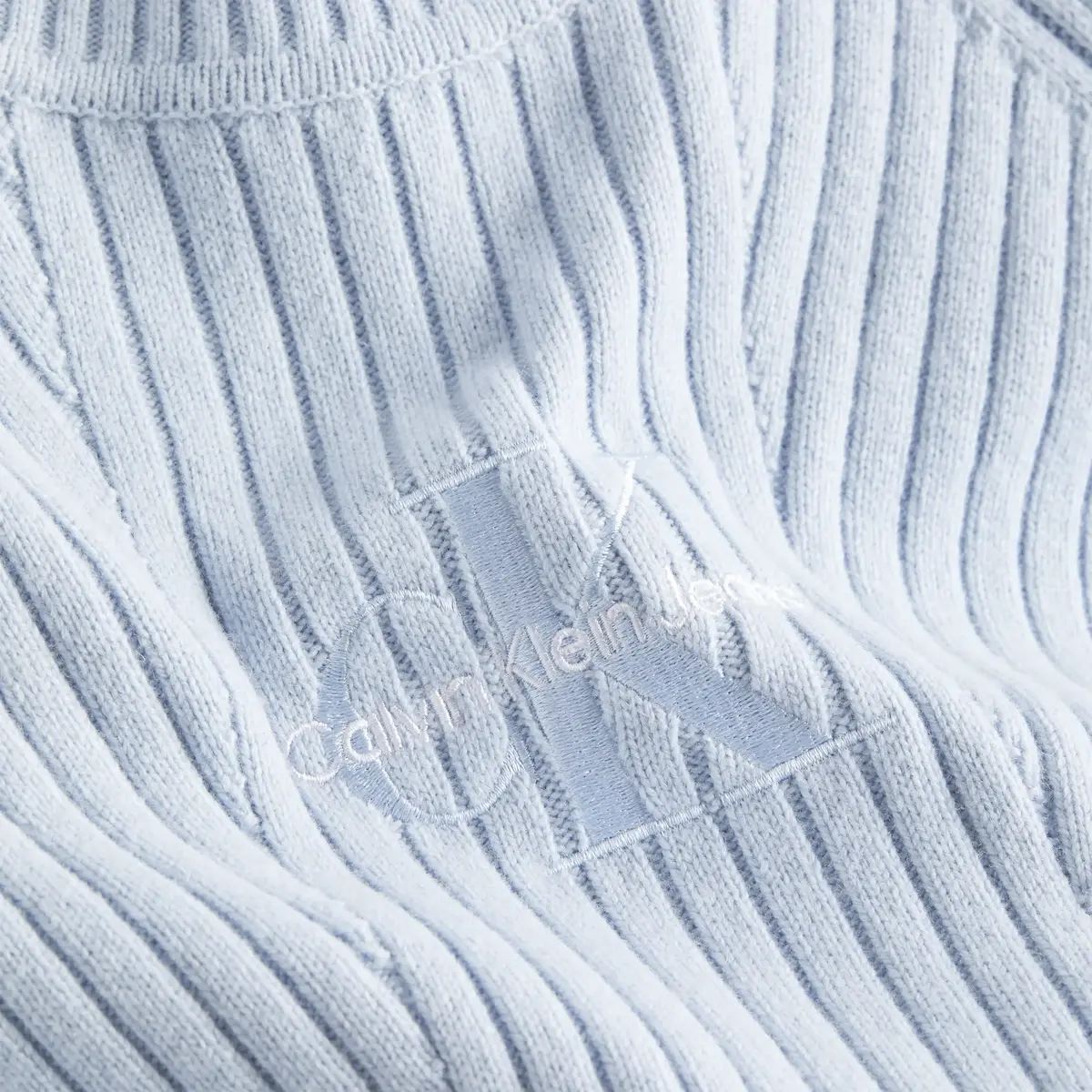 Calvin Klein MONOGRAM EMBROIDERY Kadın Mavi Kazak