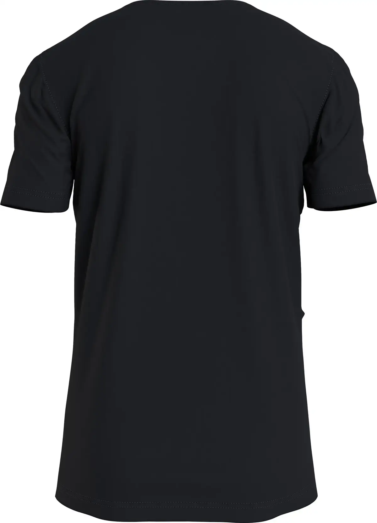 Calvin Klein STACKED LOGO V-NECK Erkek Siyah T-Shirt