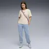 Puma ESS NATURE 2.0 Relaxed Tee Krem Kadın T-Shirt