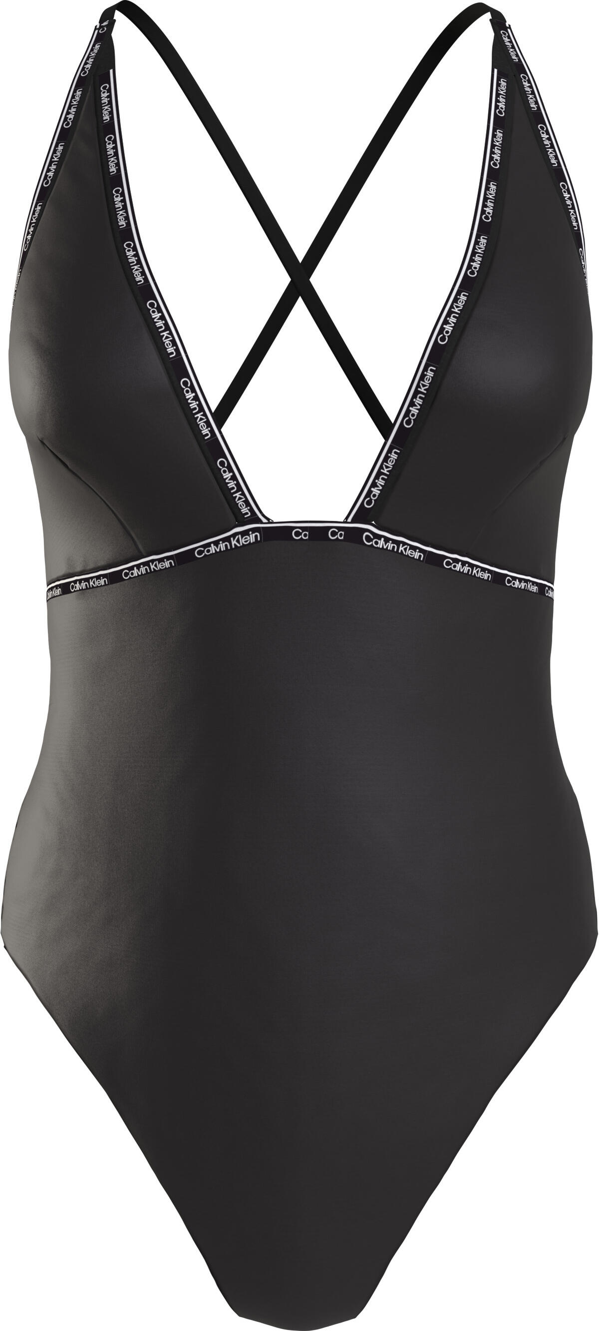 Calvin Klein PLUNGE ONE PIECE Kadın Siyah Mayo