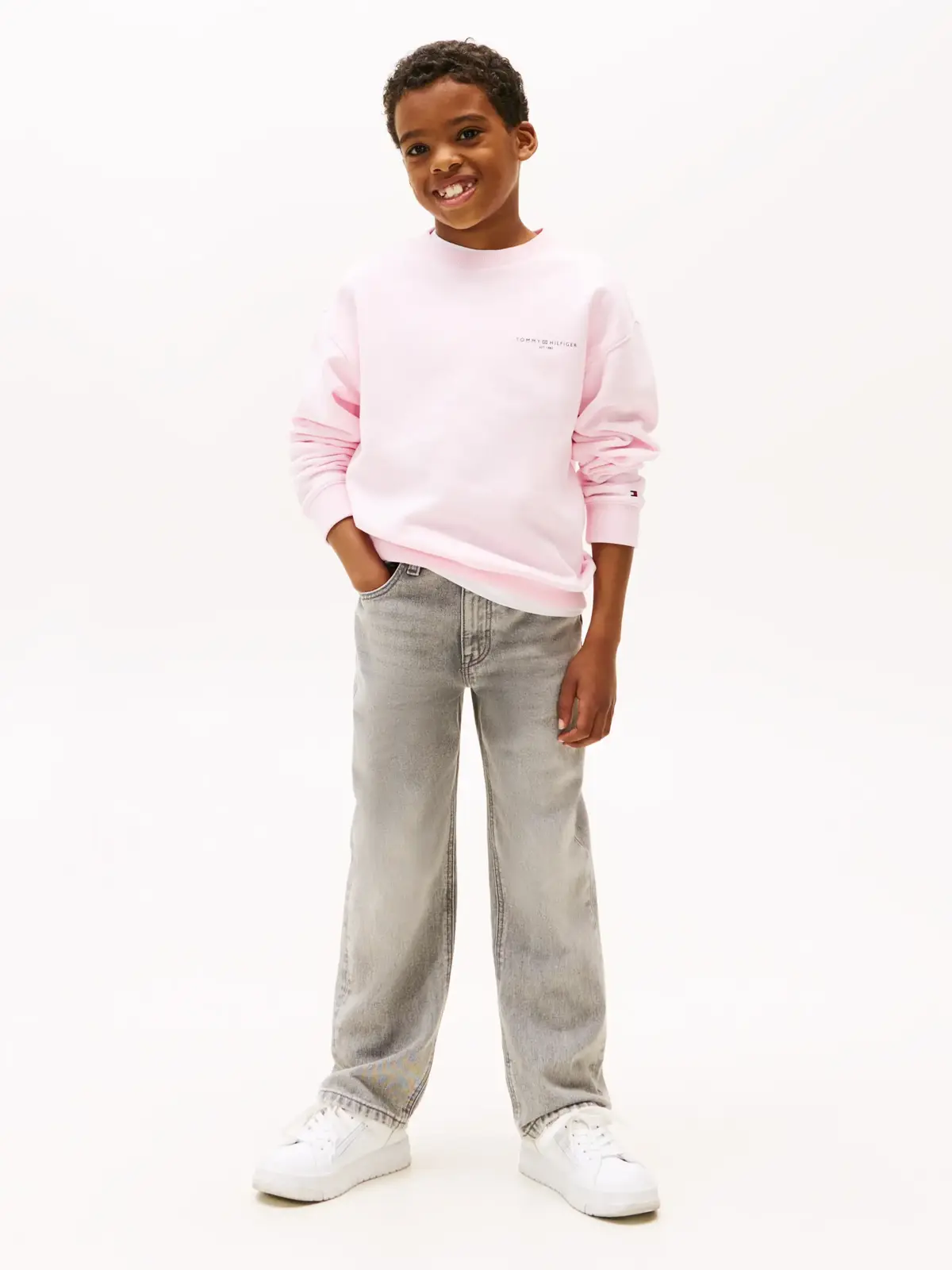 Tommy Hilfiger MINI CORP C-NECK SWE, TOG Pembe Erkek Sweatshirt