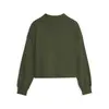 Puma DOWNTOWN Half-Zip Crew Yeşil Kadın Sweatshirt