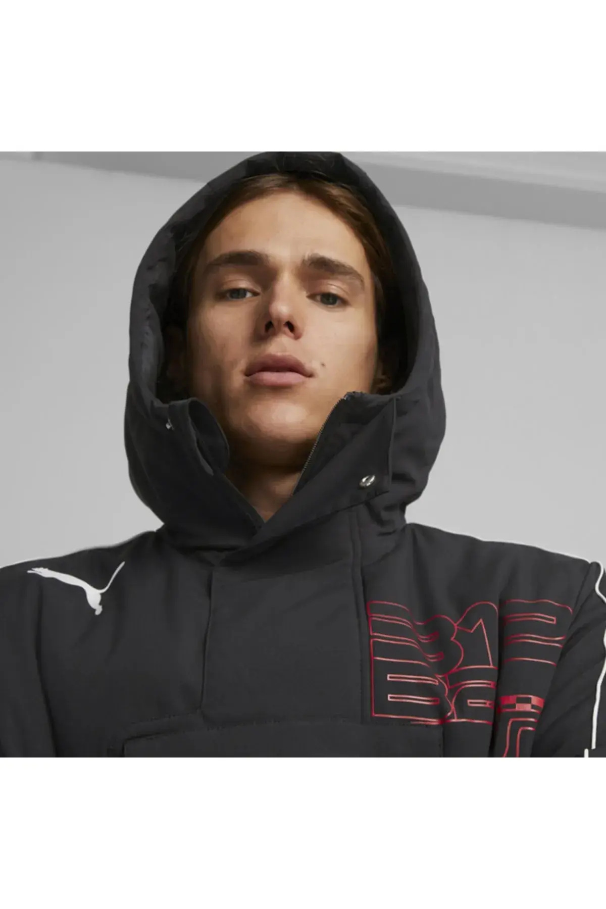 Puma Ferrari Race Statement Shell Jacket Siyah Erkek Fermuarlı Spor Ceket
