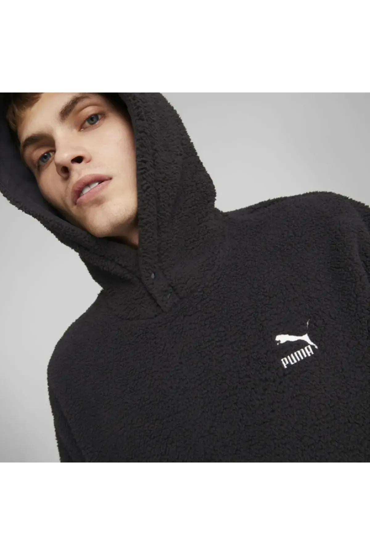 Puma Classics Sherpa Hoodie Siyah Erkek Hoodie