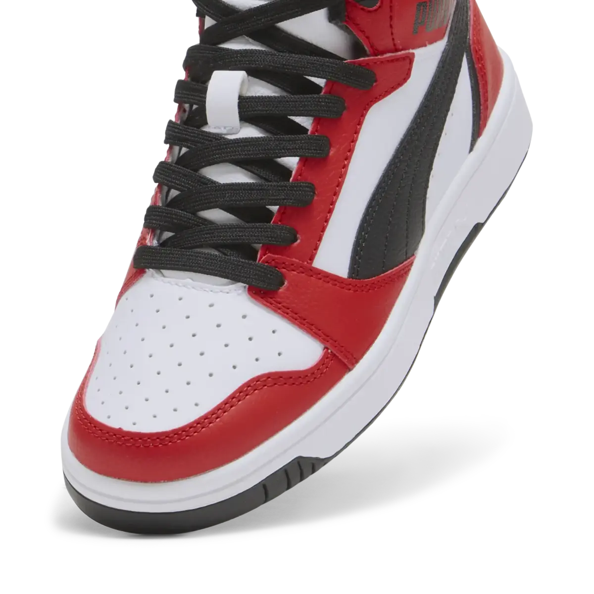 Puma Rebound V6 Mid Jr Kırmızı Sİyah Genç Spor Ayakkabı