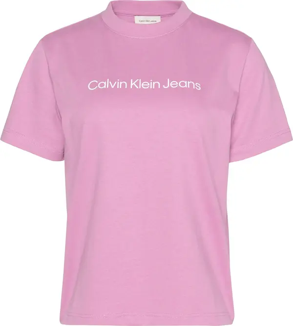 Calvin Klein A- INST LOGO CLASSIC TEE SS Kadın Pembe T-Shirt
