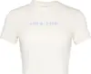 Calvin Klein SS LOGO CROPPED TEE Kadın Beyaz T-Shirt