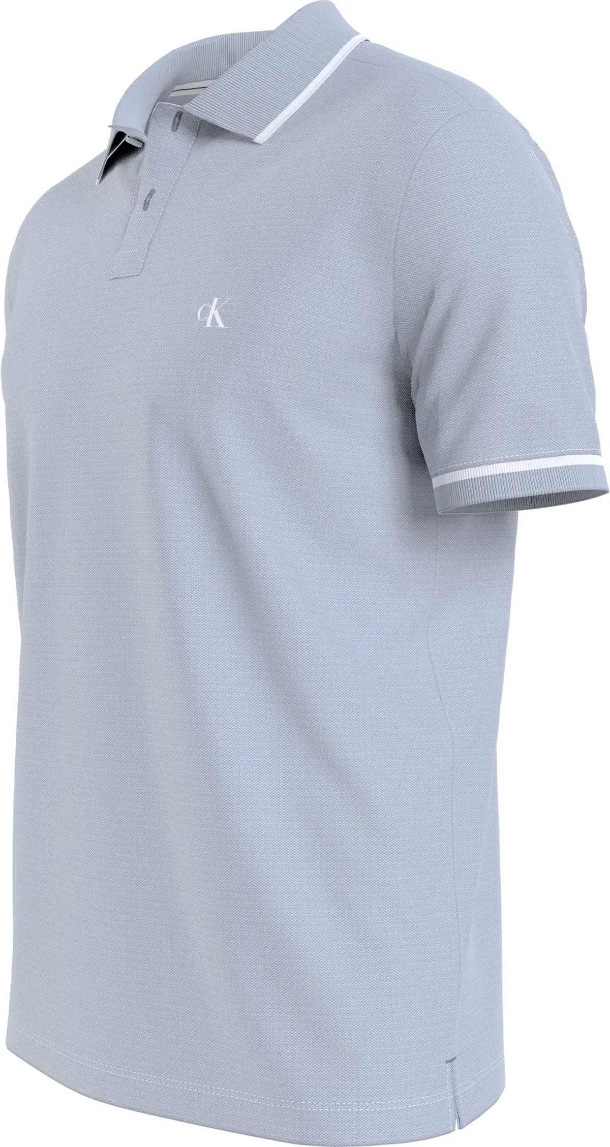 Calvin Klein TIPPING SLIM POLO Erkek Gri Polo T-Shirt