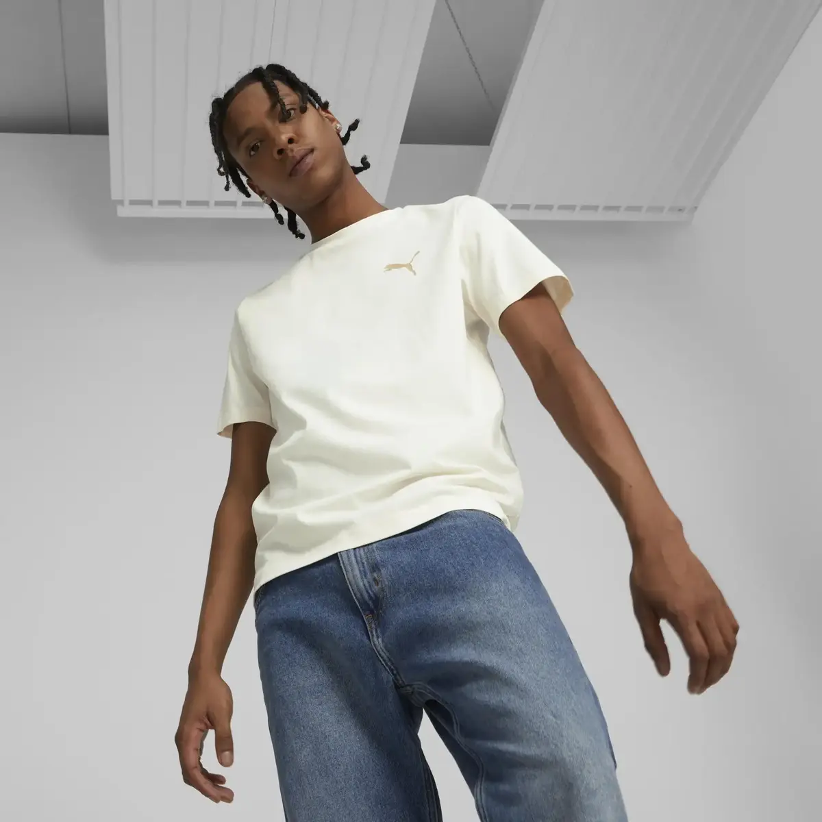 Puma ESS BETTER Tee Beyaz Erkek T-Shirt