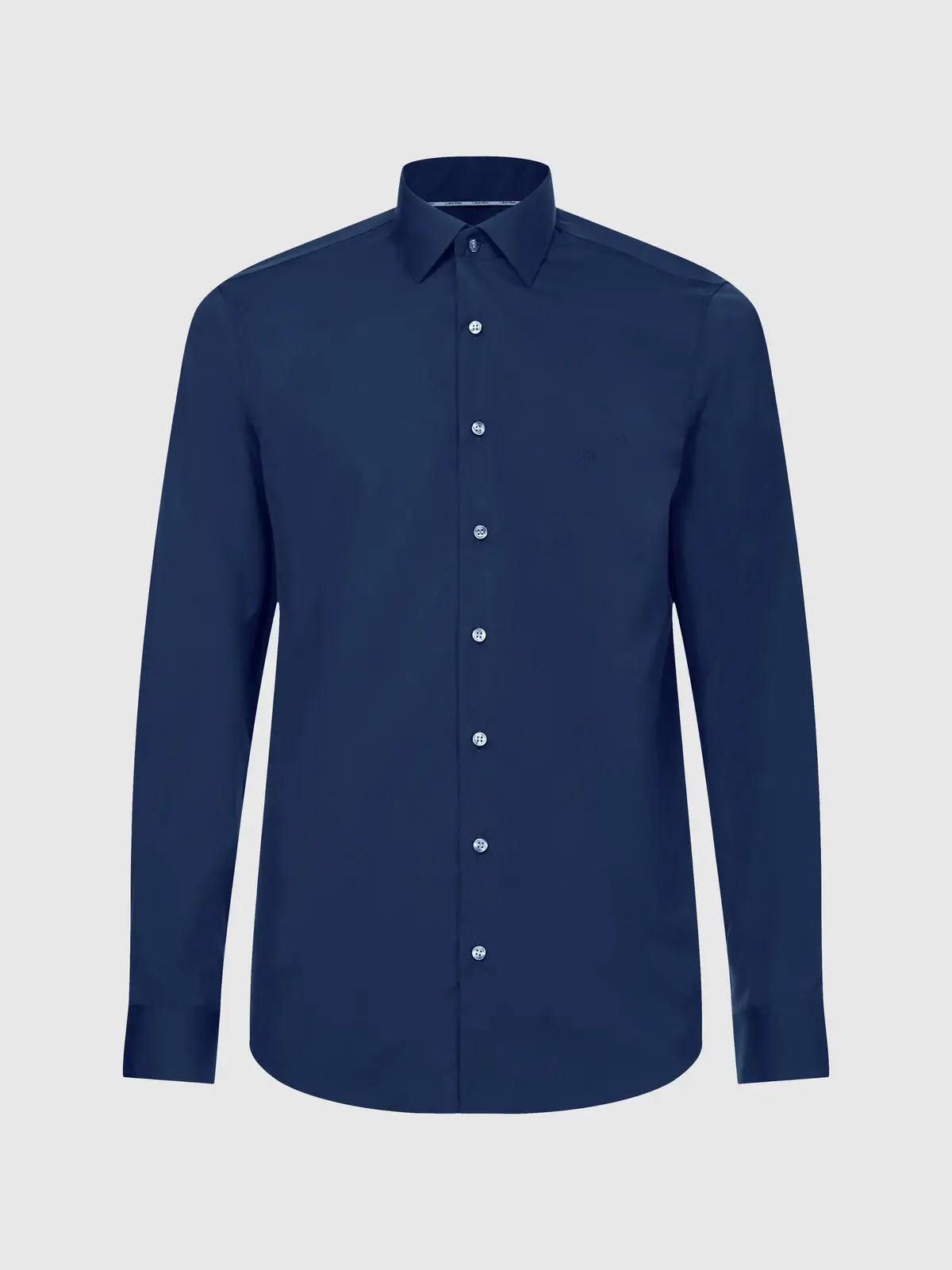 Calvin Klein POPLIN EASY IRON FIT Erkek Mavi Gömlek