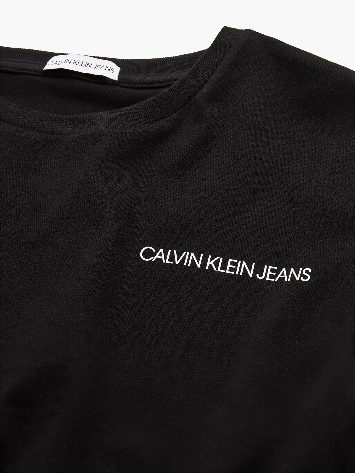 Calvin Klein CHEST LOGO TOP Erkek Siyah T-Shirt