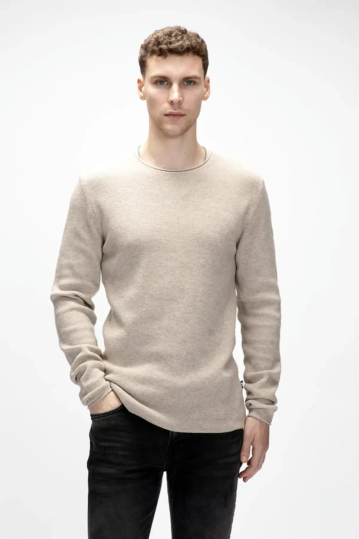 BAD BEAR TENDER JUMPER Erkek Bej Triko Kazak