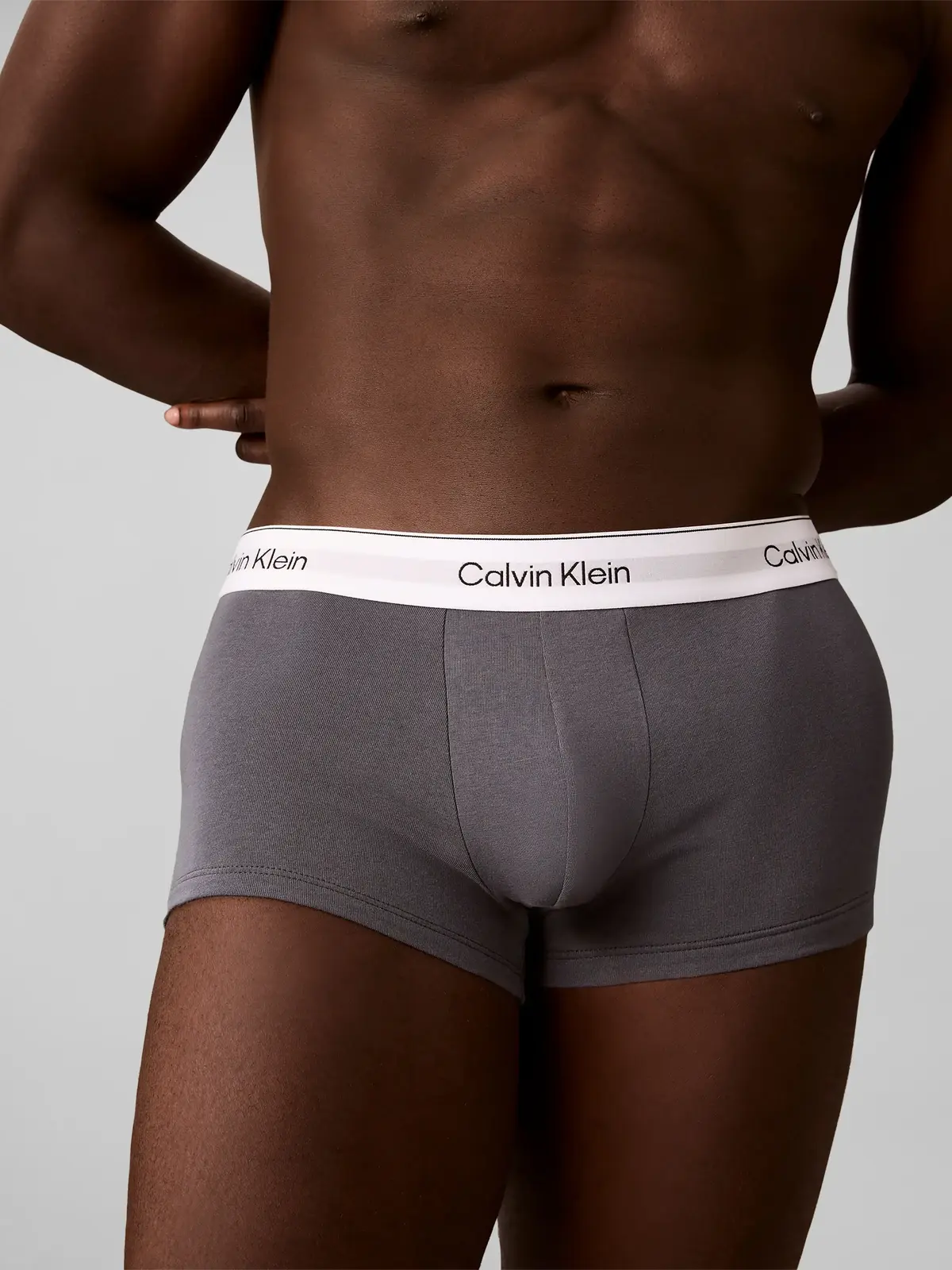 Calvin Klein LOW RISE TRUNK 3PK, 5U4 Gri Erkek 3'lü Boxer