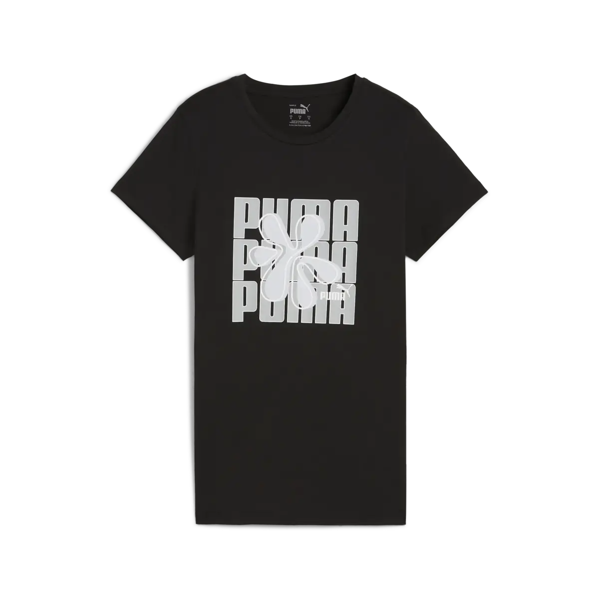 PUMA GRAPHICS Puma Wording Tee Siyah Kadın T-Shirt