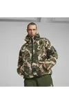 Puma Sherpa Hooded AOP Jacket Yeşil Erkek Ceket