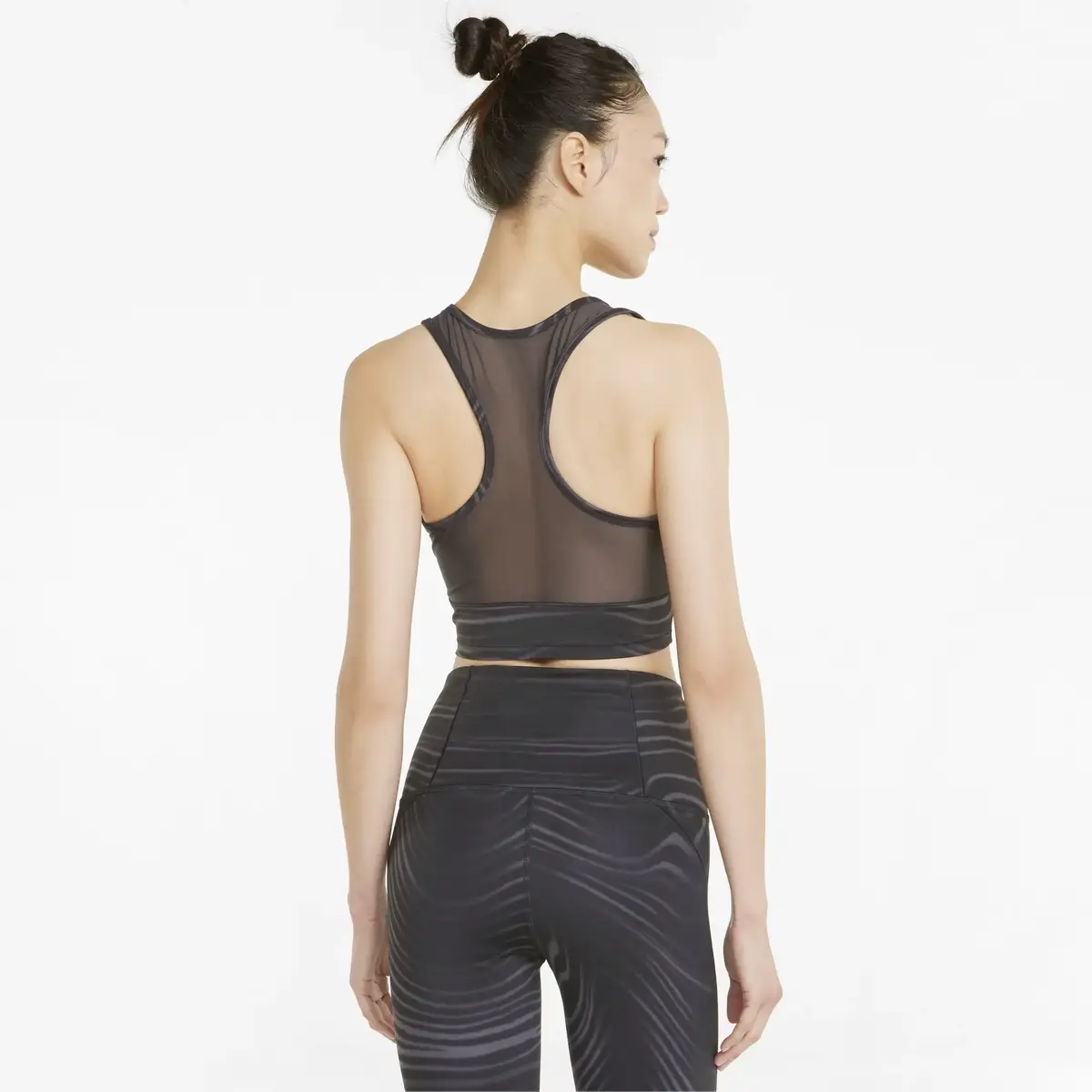 Puma STUDIO AOP CROP TANK Siyah Kadın Antrenman Atleti