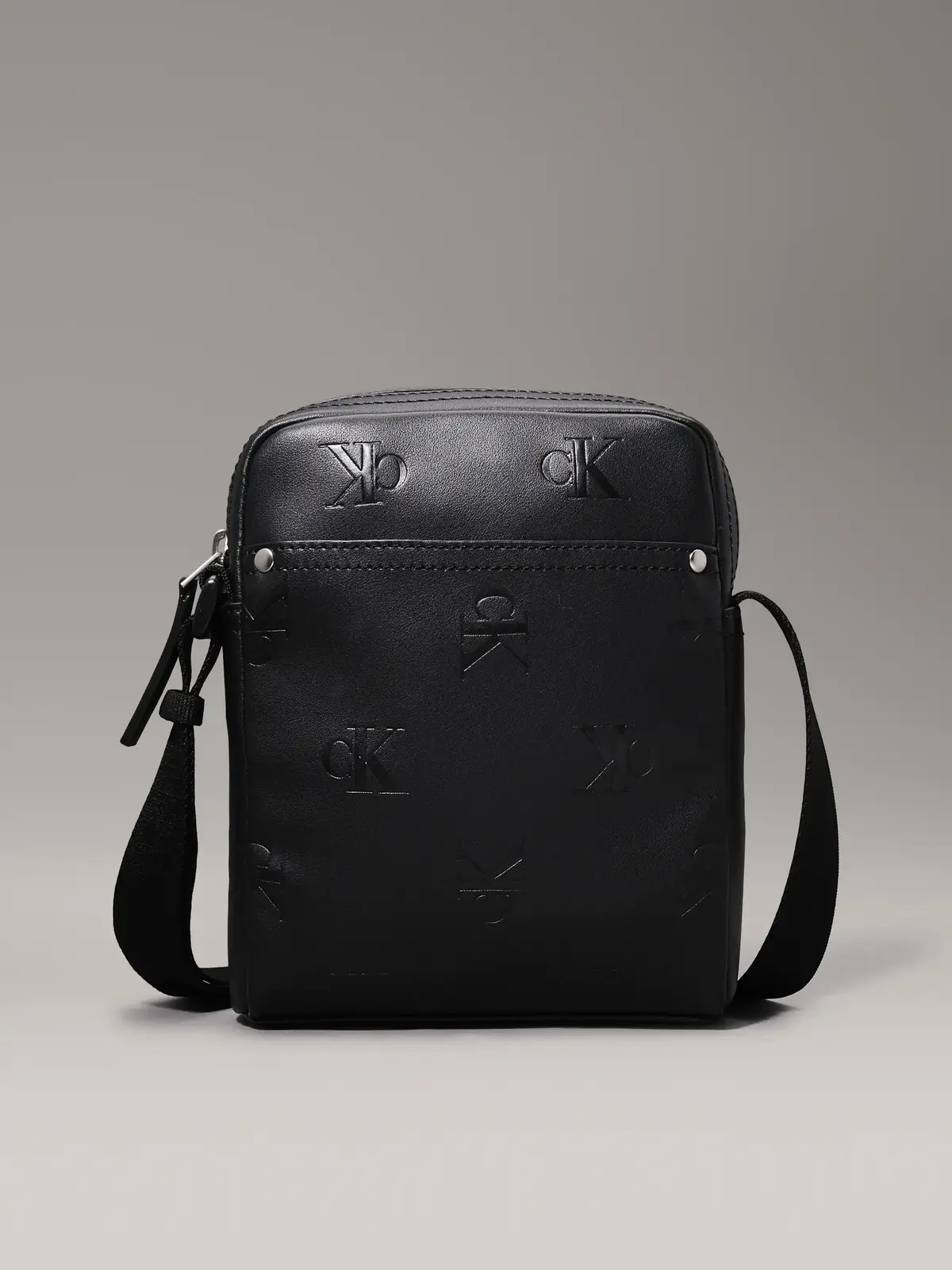 Calvin Klein MONOGRAM SOFT REPORT Erkek Siyah Omuz Çanta