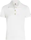 Tommy Hilfiger SLIM GOLD BUTTON POL, YBL Beyaz Kadın T-Shirt & Polo